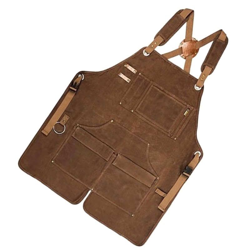 Carving Apron Ergonomic Design Front Pocket Collects Chips Effectively