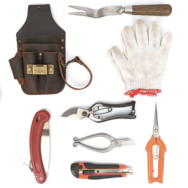 Tourbon Tool Pouch Leather Heavy Duty Adjustable Belt For Electricians Craftsmen