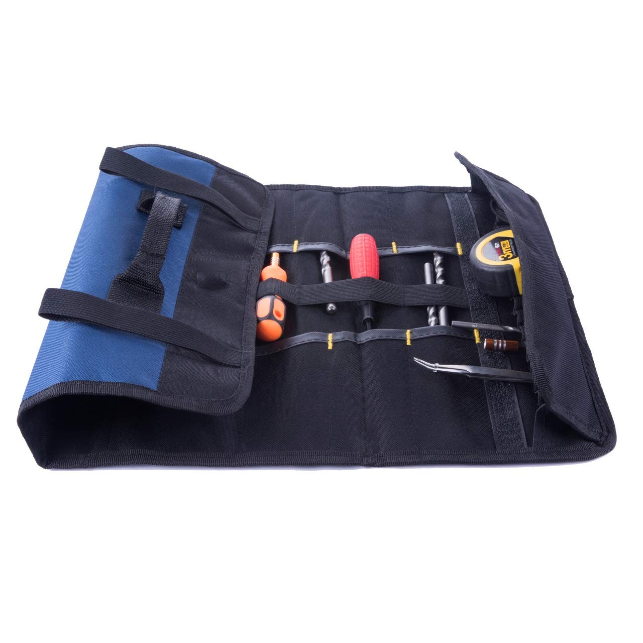 Canvas Tool Roll Up Bag Organizer with Pouches for Wrenches,Screwdrivers,Sock…