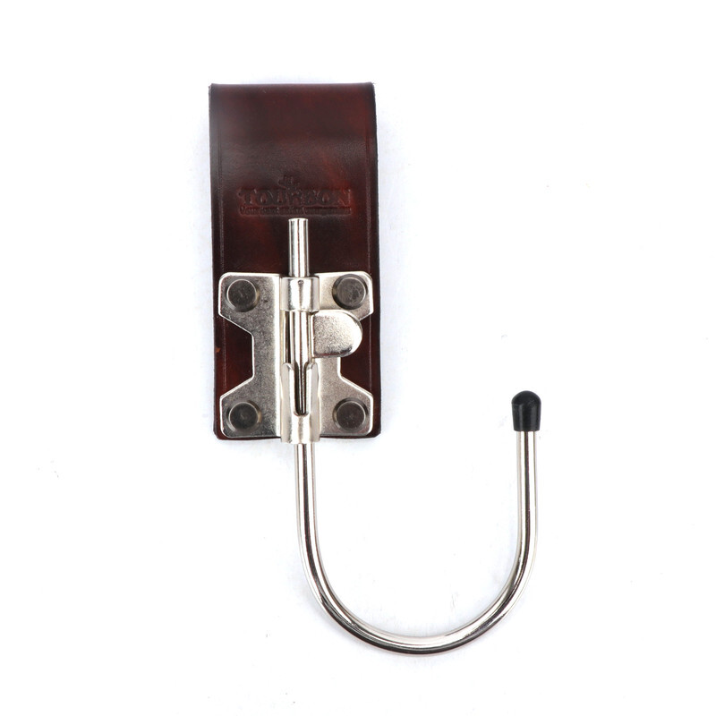 TOURBON Leather Tool Holster J Style Hook Power Drill Holder fit 3″ Width Belt