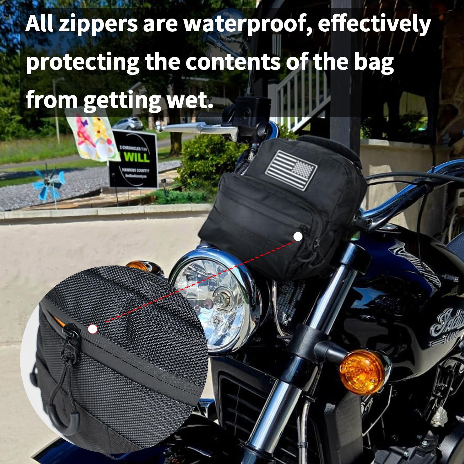 Universal Motorcycle Bag Handlebar Bag 1680D Oxford Tool Storage Accessory fo…