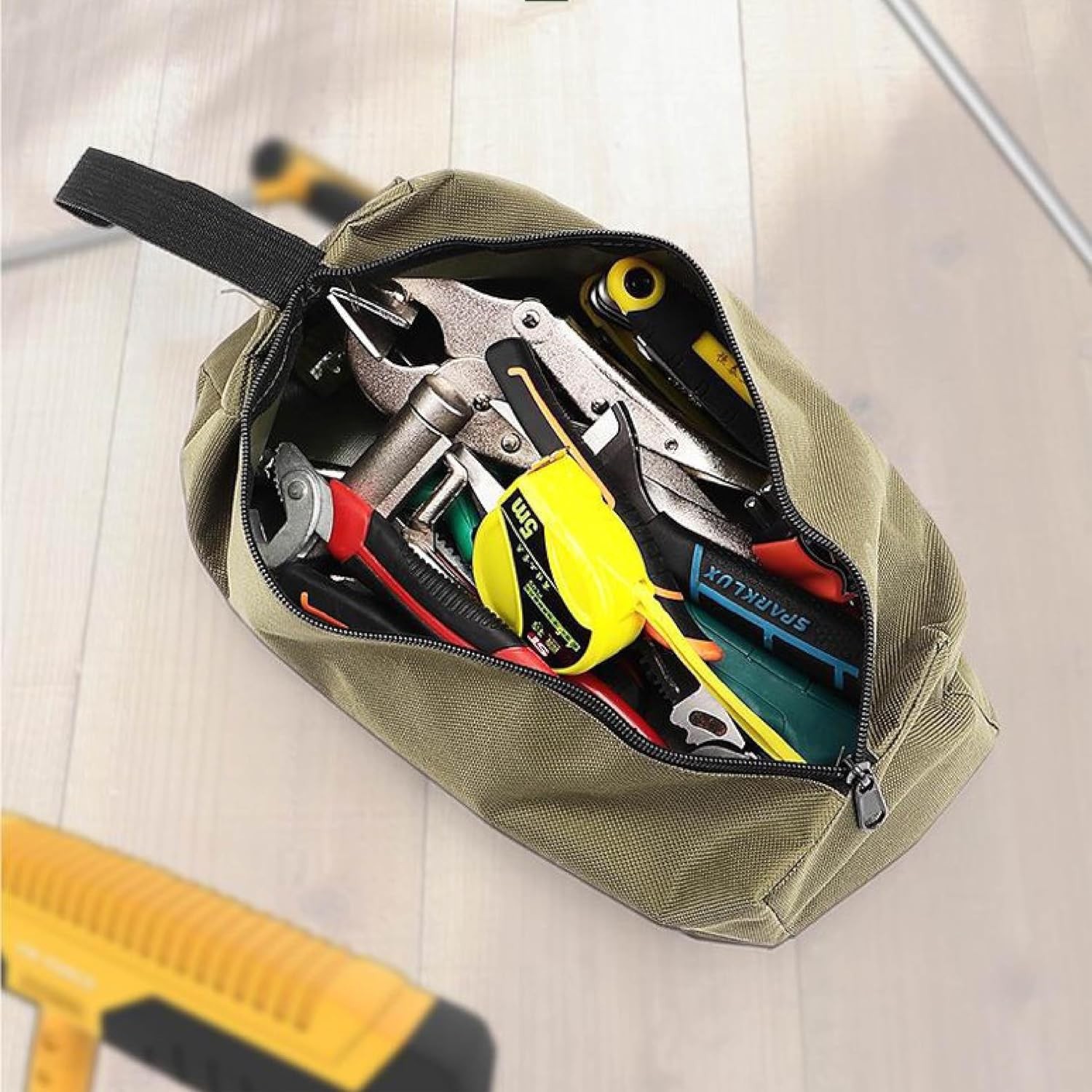 Canvas Tool Bags 2Pcs Multi Purpose Tool Pouch Set 2Color Tool Organizer Bag