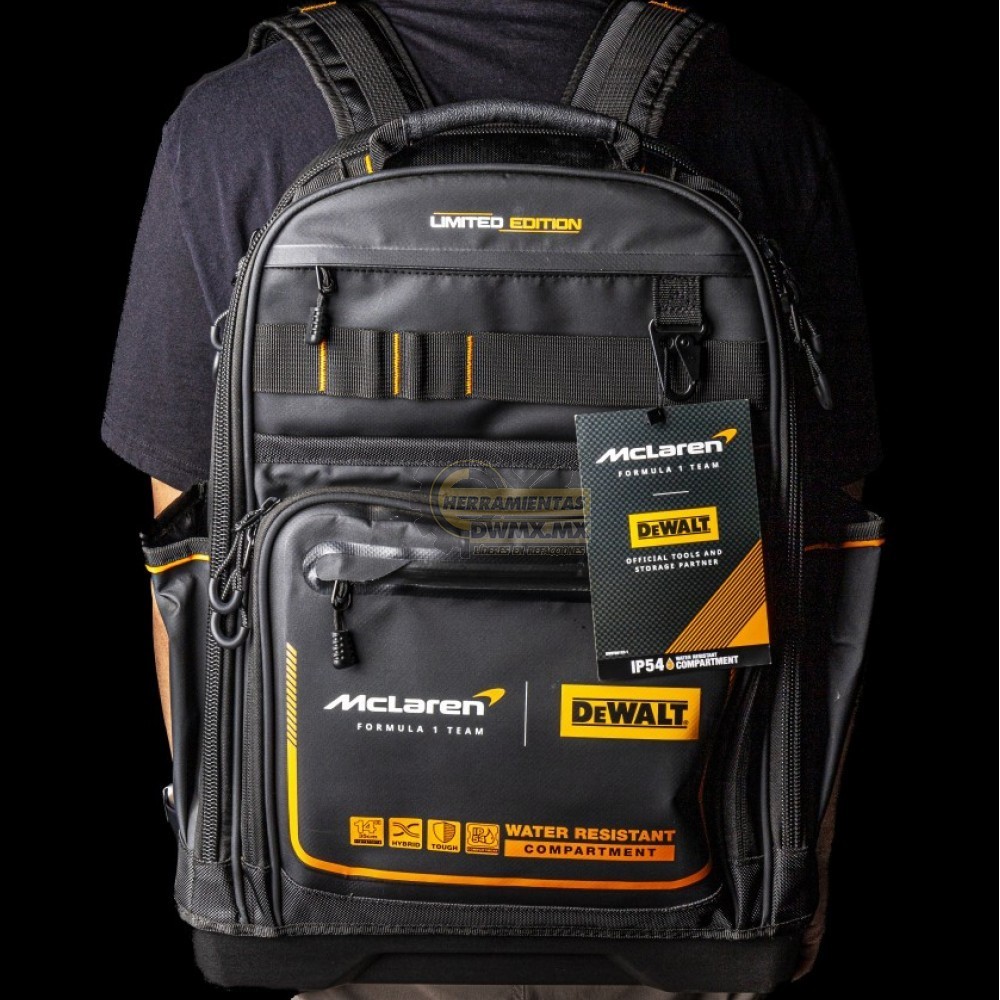 DEWALT McLaren Backpack Tool Bag Waterproof Dustproof 43 Pockets DWST60122-1