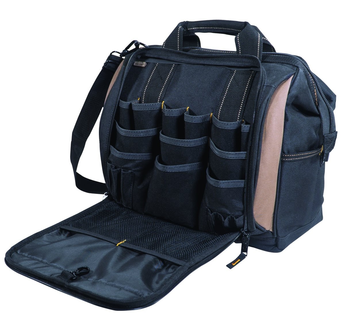Custom Leathercraft1537 Multi-Compartment Tool Carrier 30 Pocket 13 In.