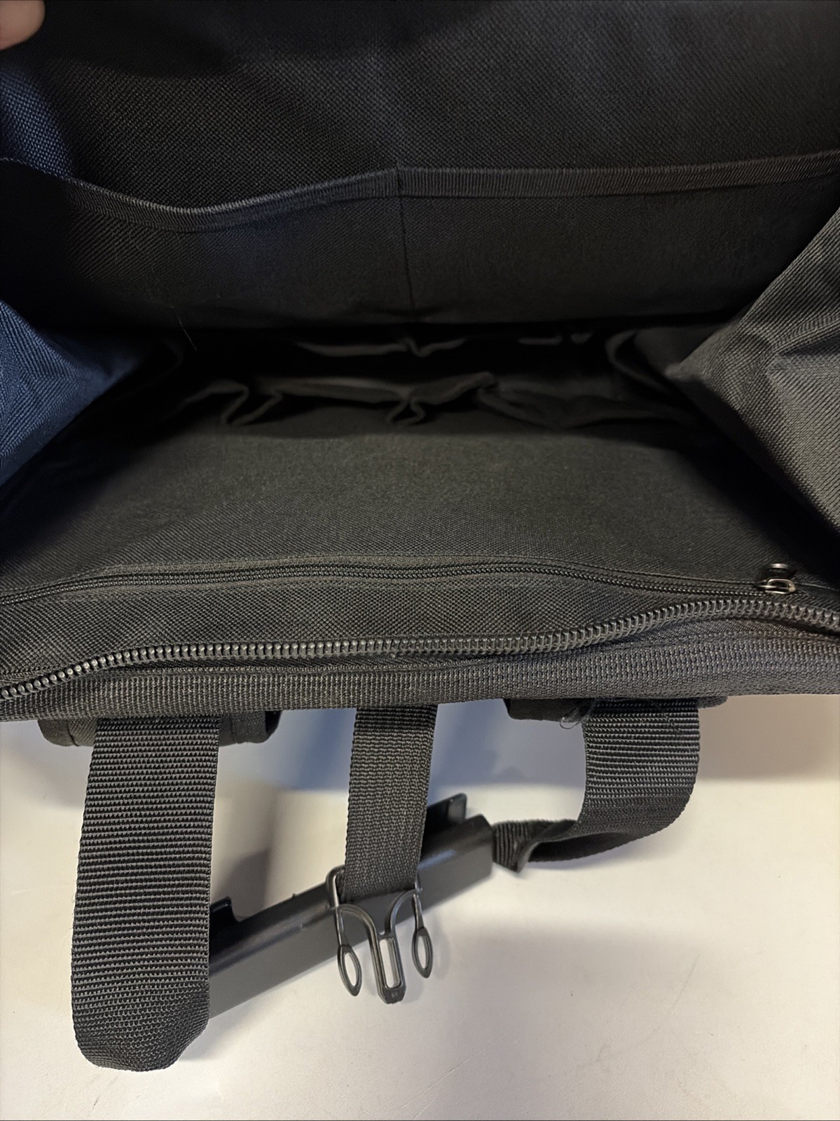 Justzon Backpack Tool Bag with Padded Back Support Heavy Duty Black Bag
