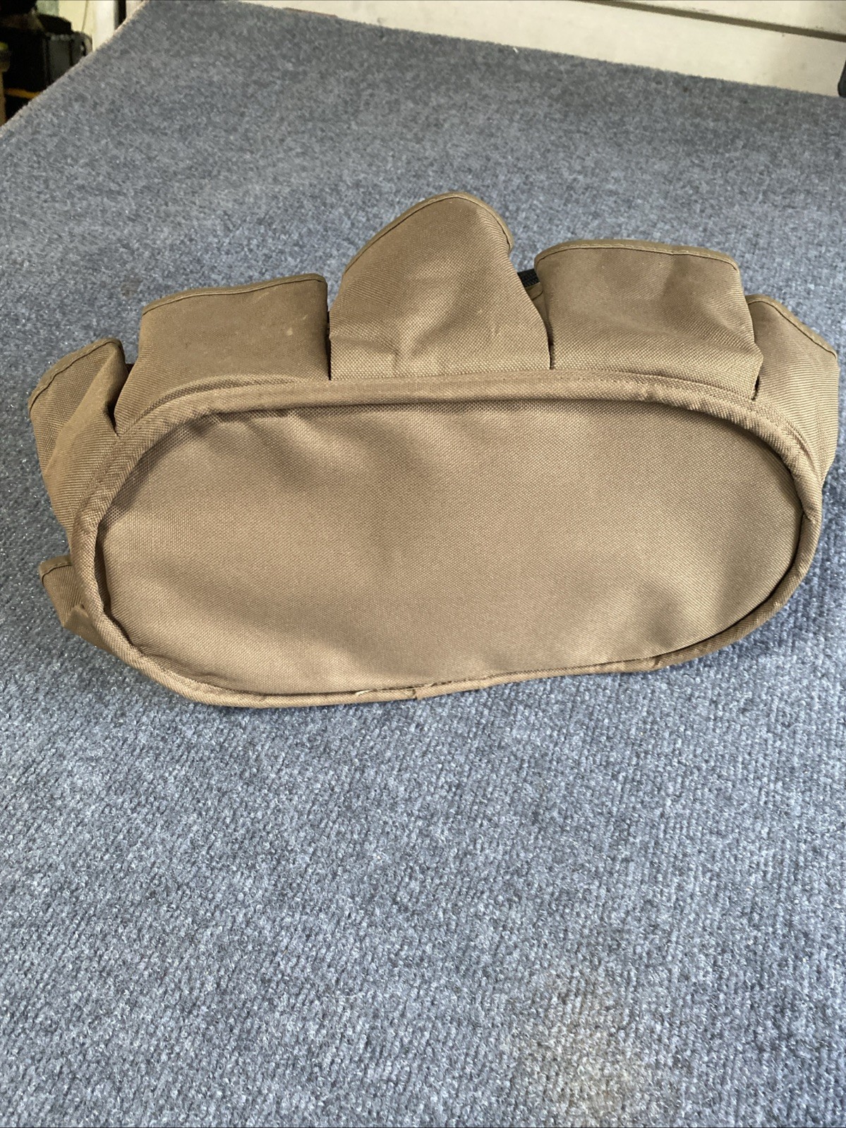 CLC Custom LeatherCraft Tool Bag Tote Black Tan Zippered Multi Pocket Work Gear