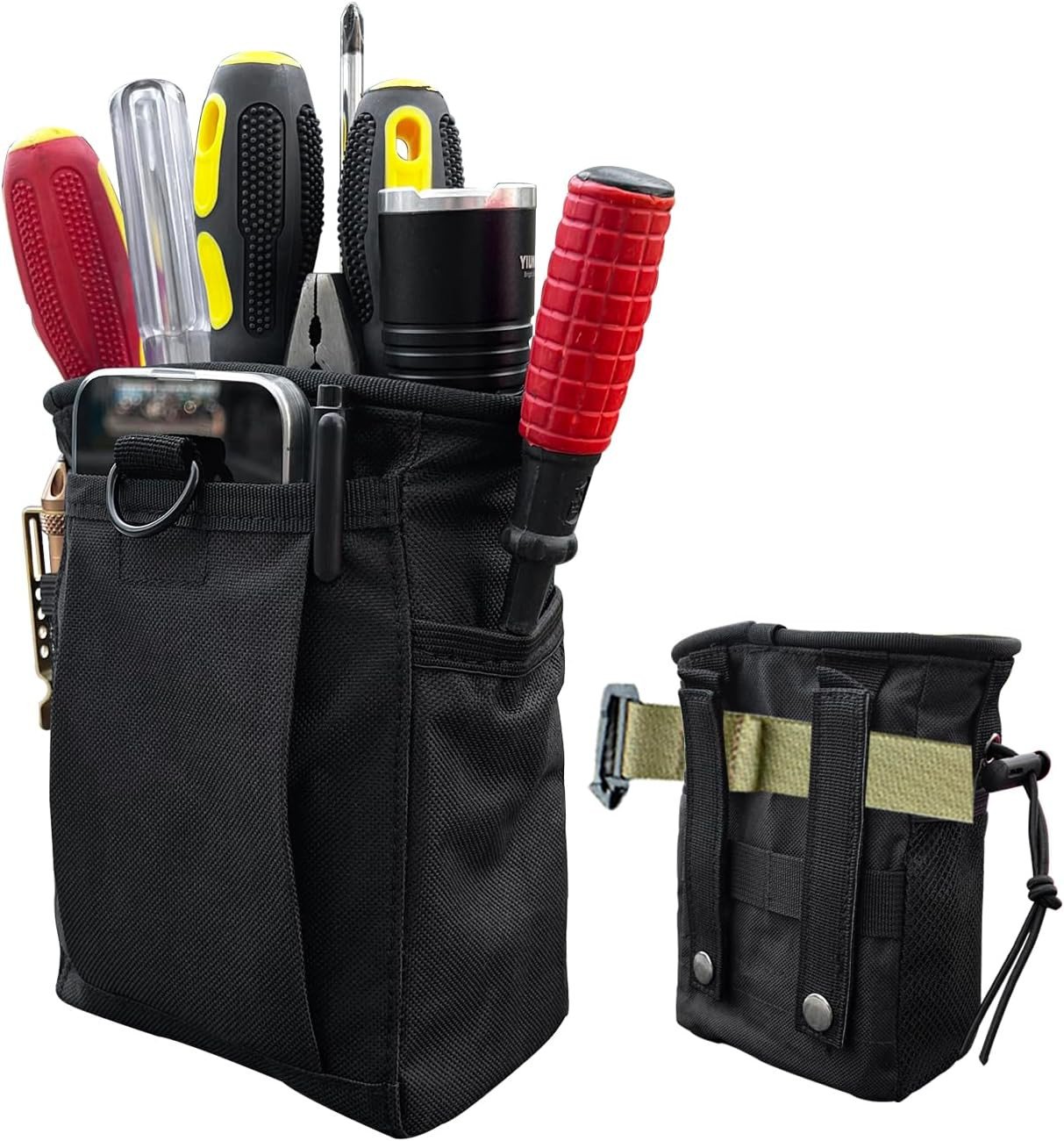 Small Tool Pouch Utility Belt Organizer for Pliers Screwdrivers Flashlight