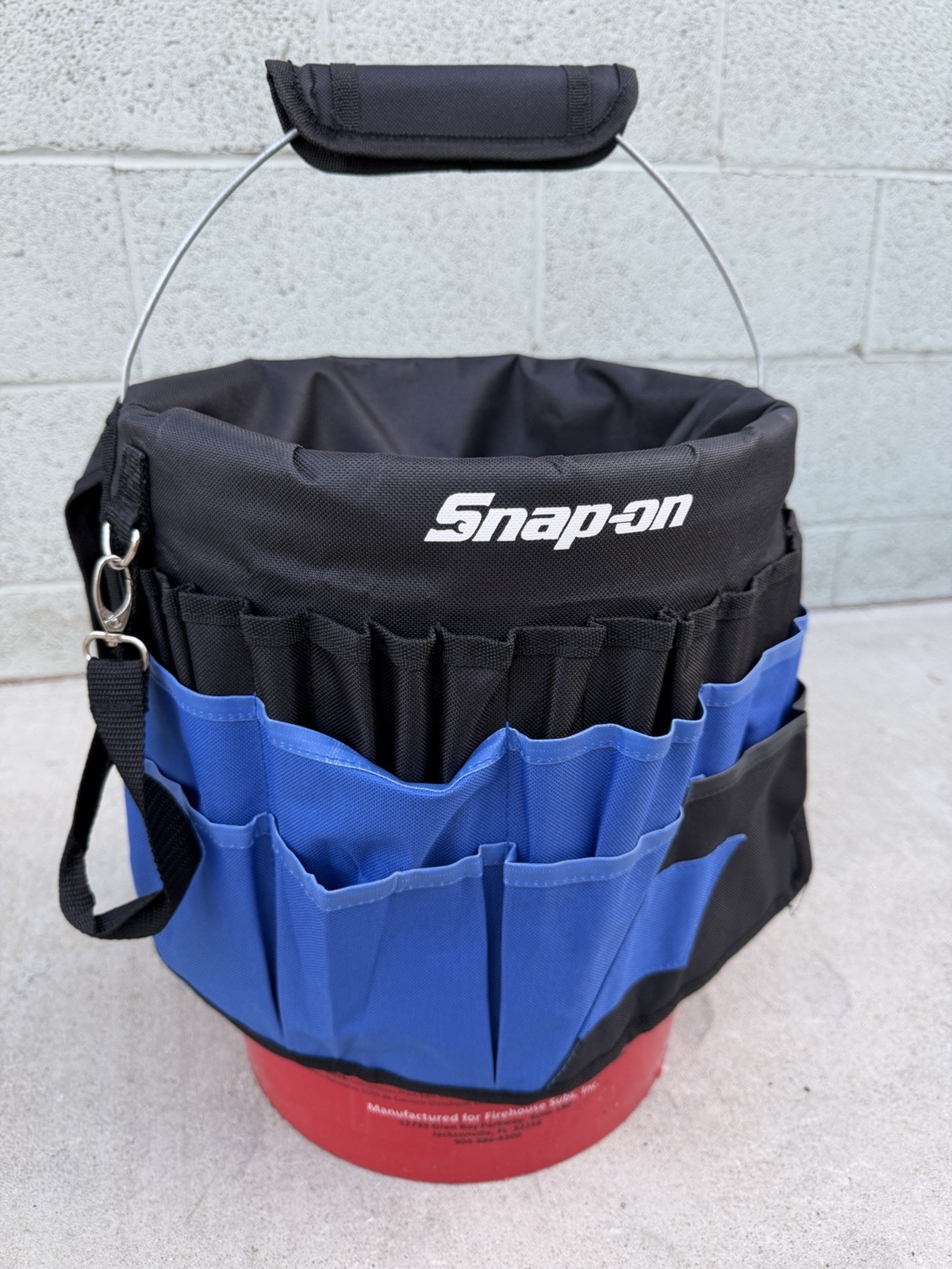 Snap On Tools 5 Gallon Bucket Caddy Tool Bag Storage Travel Case Snap-On Racing