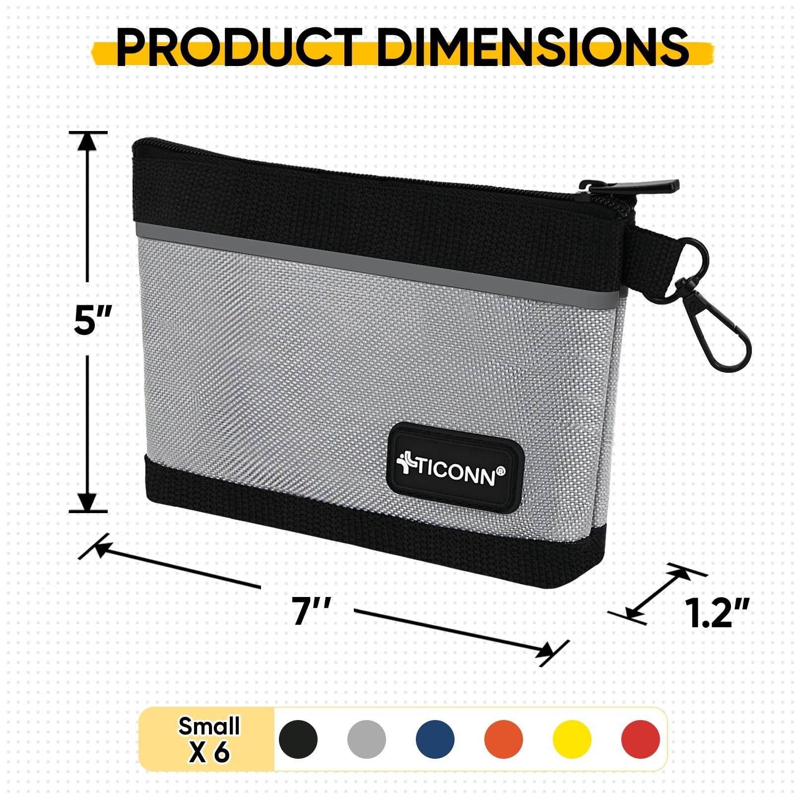 Tool Pouches with Zipper, 1680D Oxford Small Tool Bags, Waterproof Utility Ba…