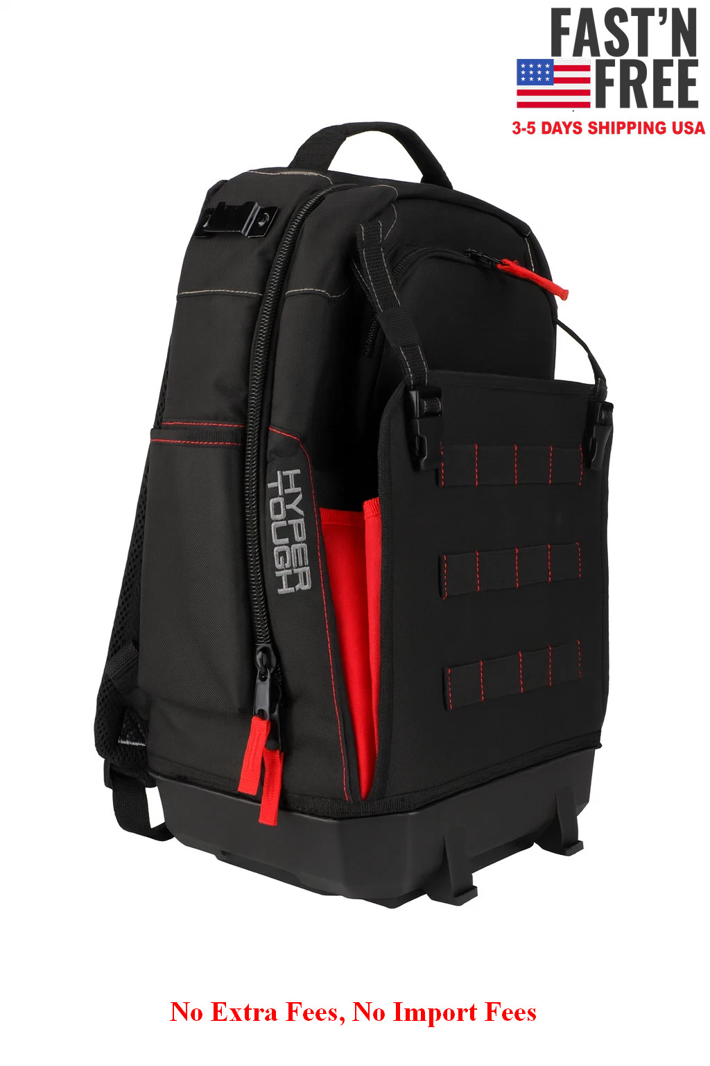 Hyper Tough Stackable Tool Backpack Organizer Heavy Duty Jobsite Storage Bag