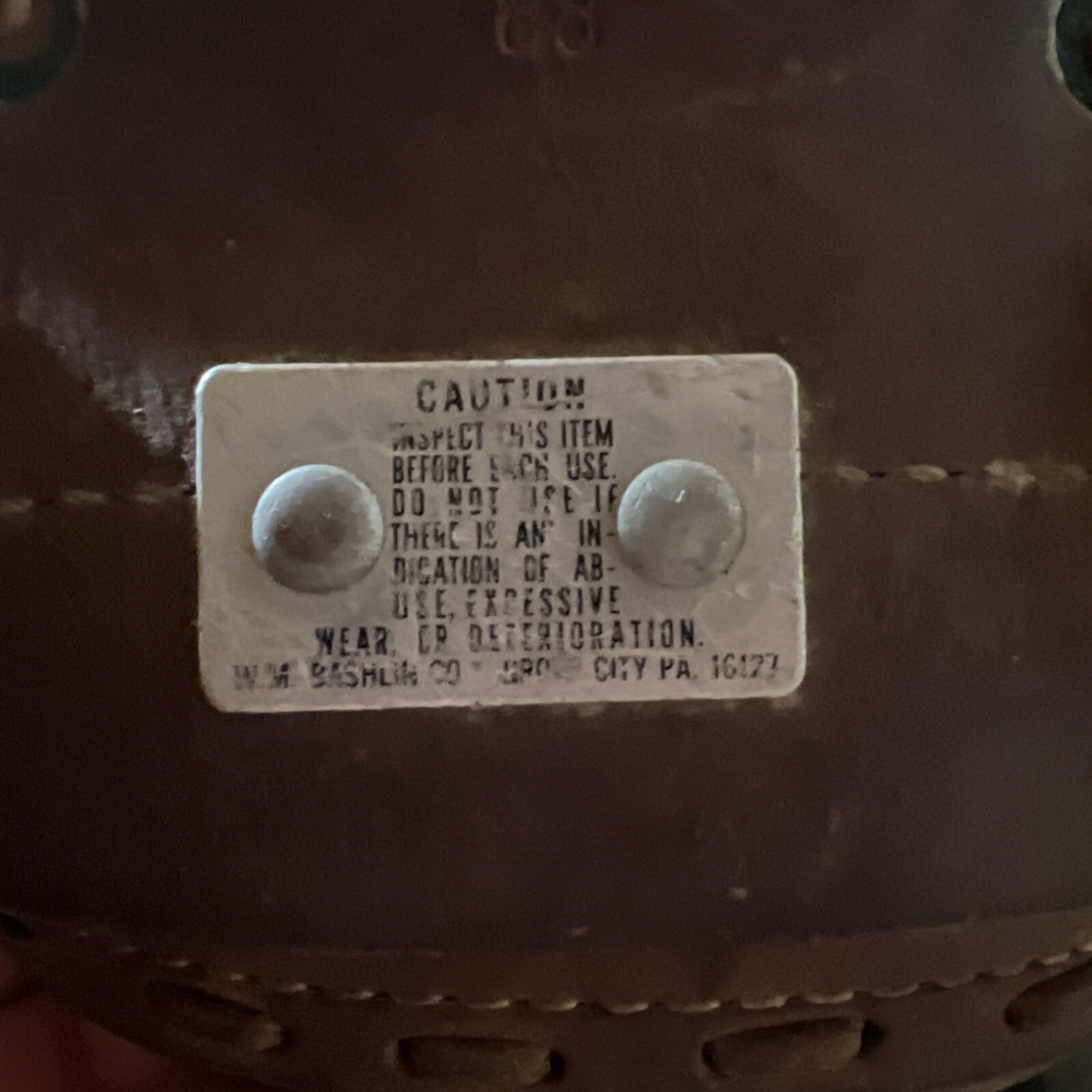 Vintage W. M. Bashlin Co, Adjustable Linesman Tool Belt, SIZE D-22, No. 88