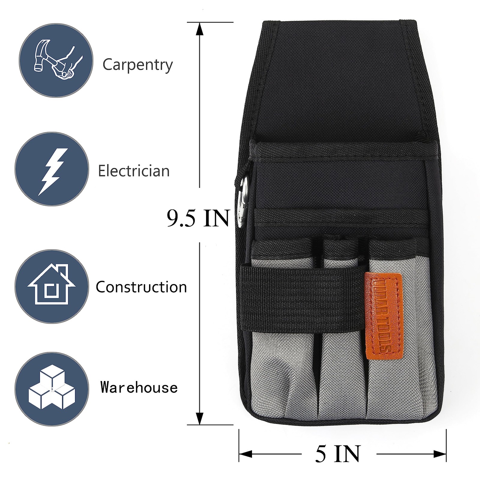 VIDAR TOOLS Small Tool Pouch with Belt Clip,Tool Bag.Tool Belt…