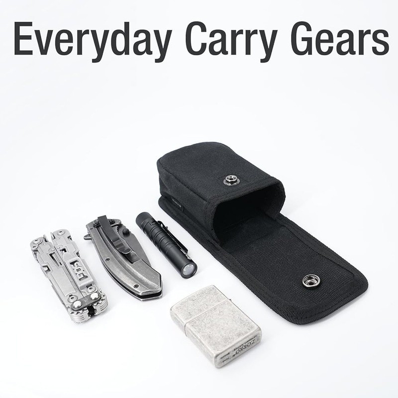 Small EDC Belt Pouch Waxed Canvas Utility Holster Tools Knives Camping New