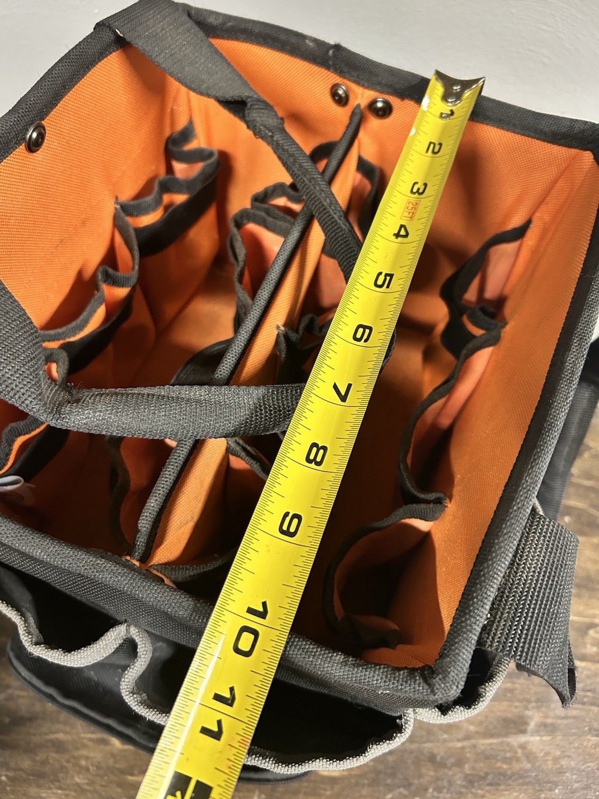 Klein Tools Nylon Tool Bag w/ Organizer Pockets, Black/Orange