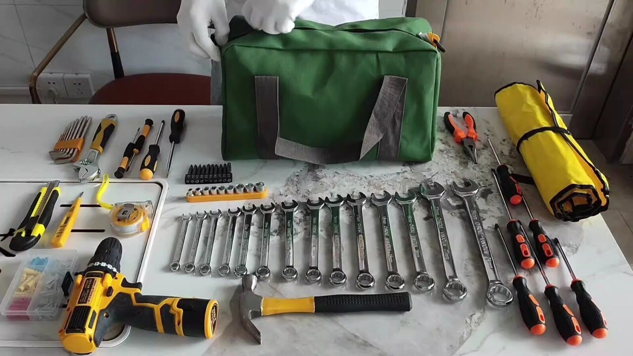 Canvas Portable Tool Storage Bag Wrench Screwdriver Organizer Pouch Toolkit US