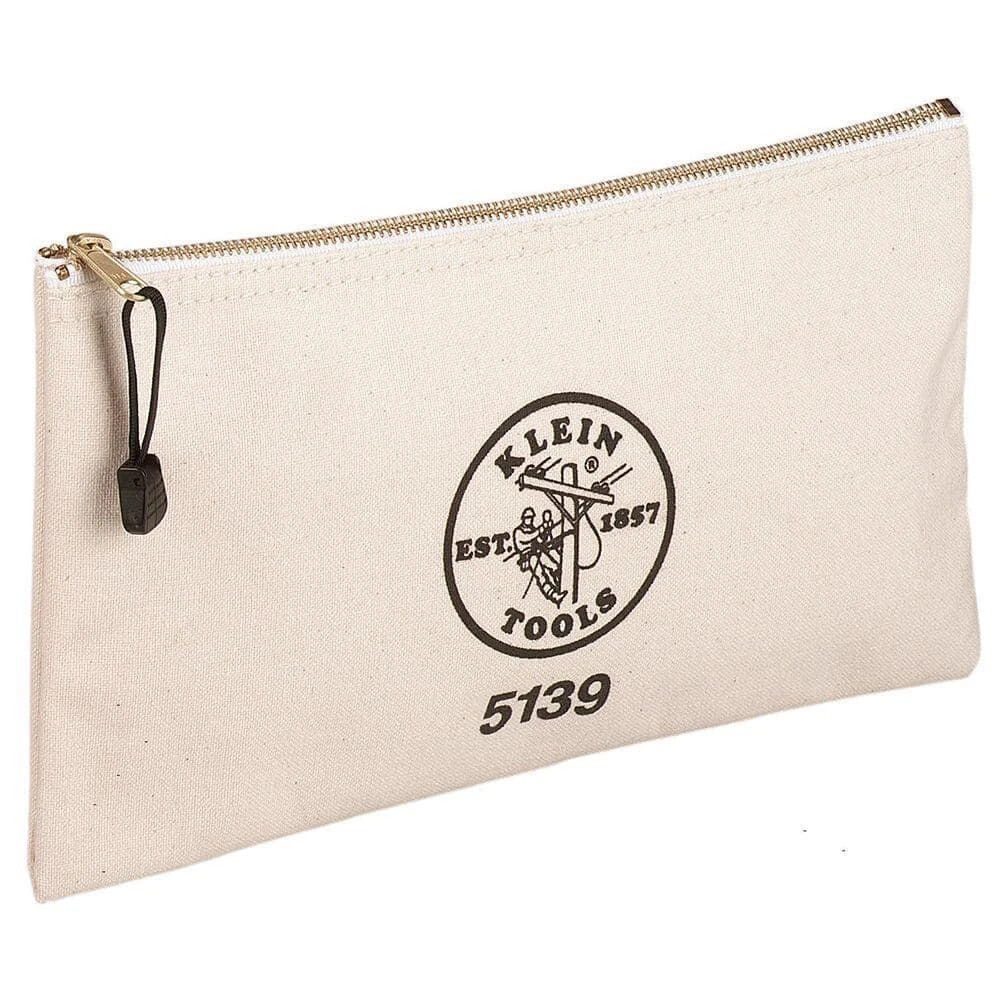 Klein Tools Canvas Zipper Bag 7.5 Inches X 12.5 Inches #5139
