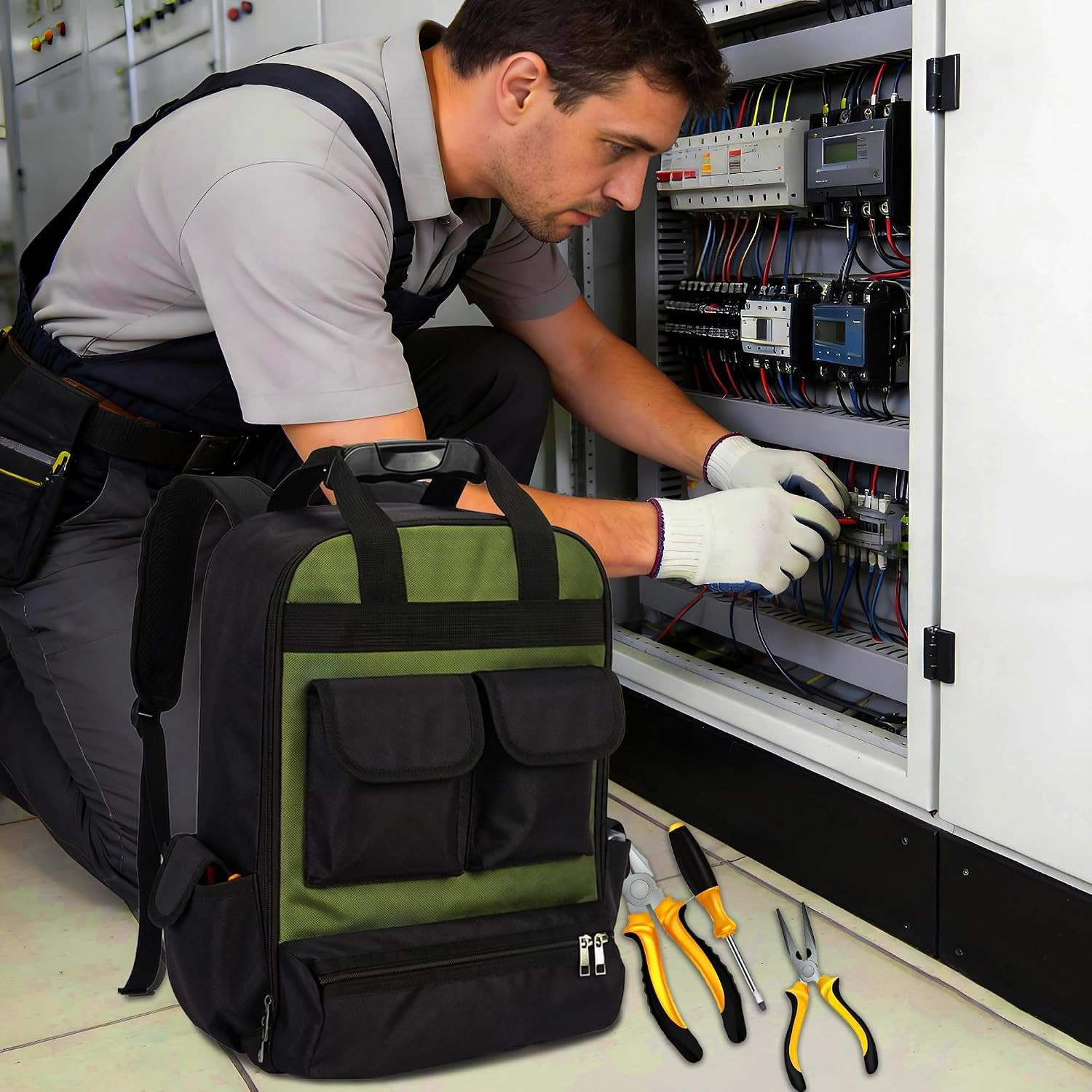 Ultimate Heavy Duty Waterproof Tool Backpack with Laptop Compartment