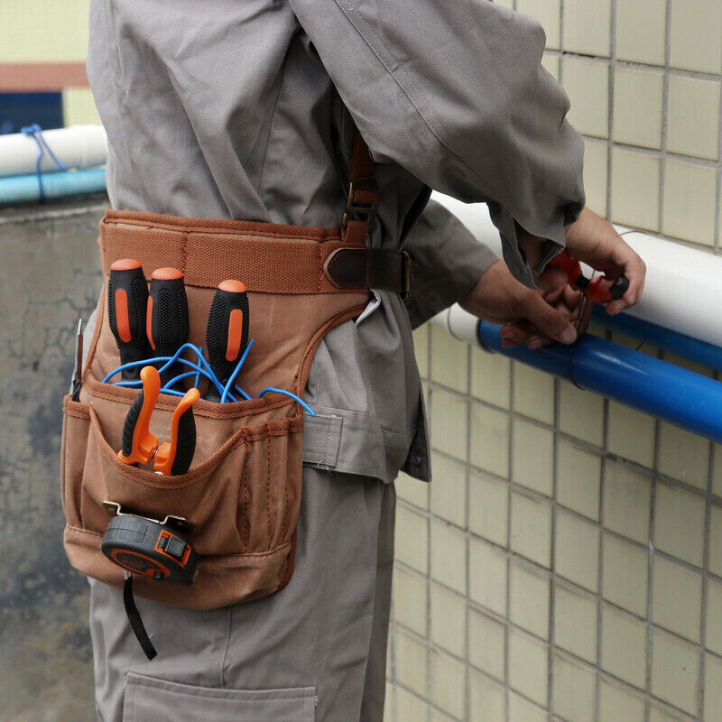 Work Framing Tool Belt Suspender Pouch Electrician Carpenter Vest Pocket