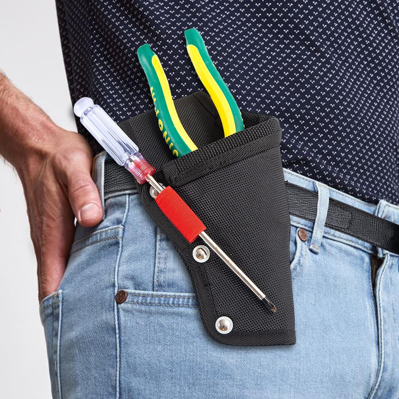 Small Tool Belt Pouch Bag Holder Mini Electrician Pocket Organizer Holster