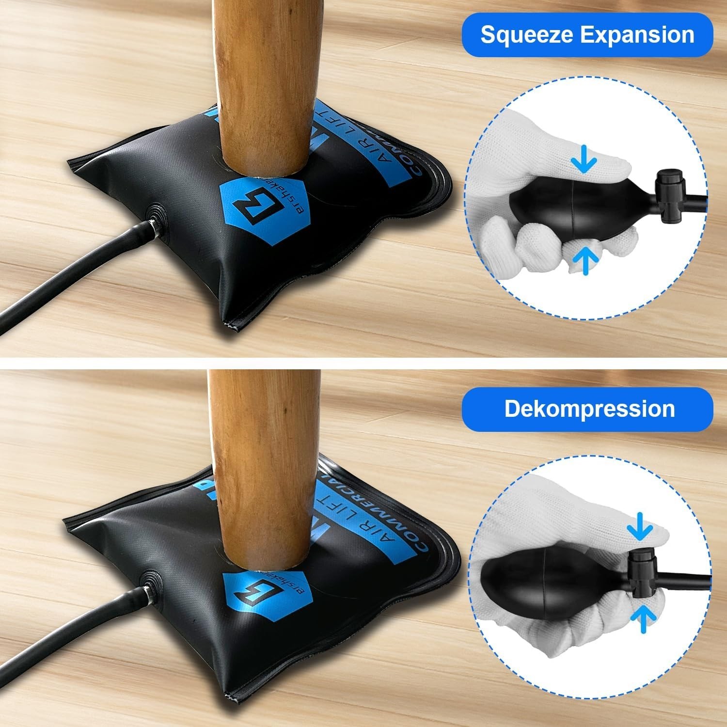 Portable Air Shim Bags 3 Pack Inflatable Pump Tool for Precision Positioning