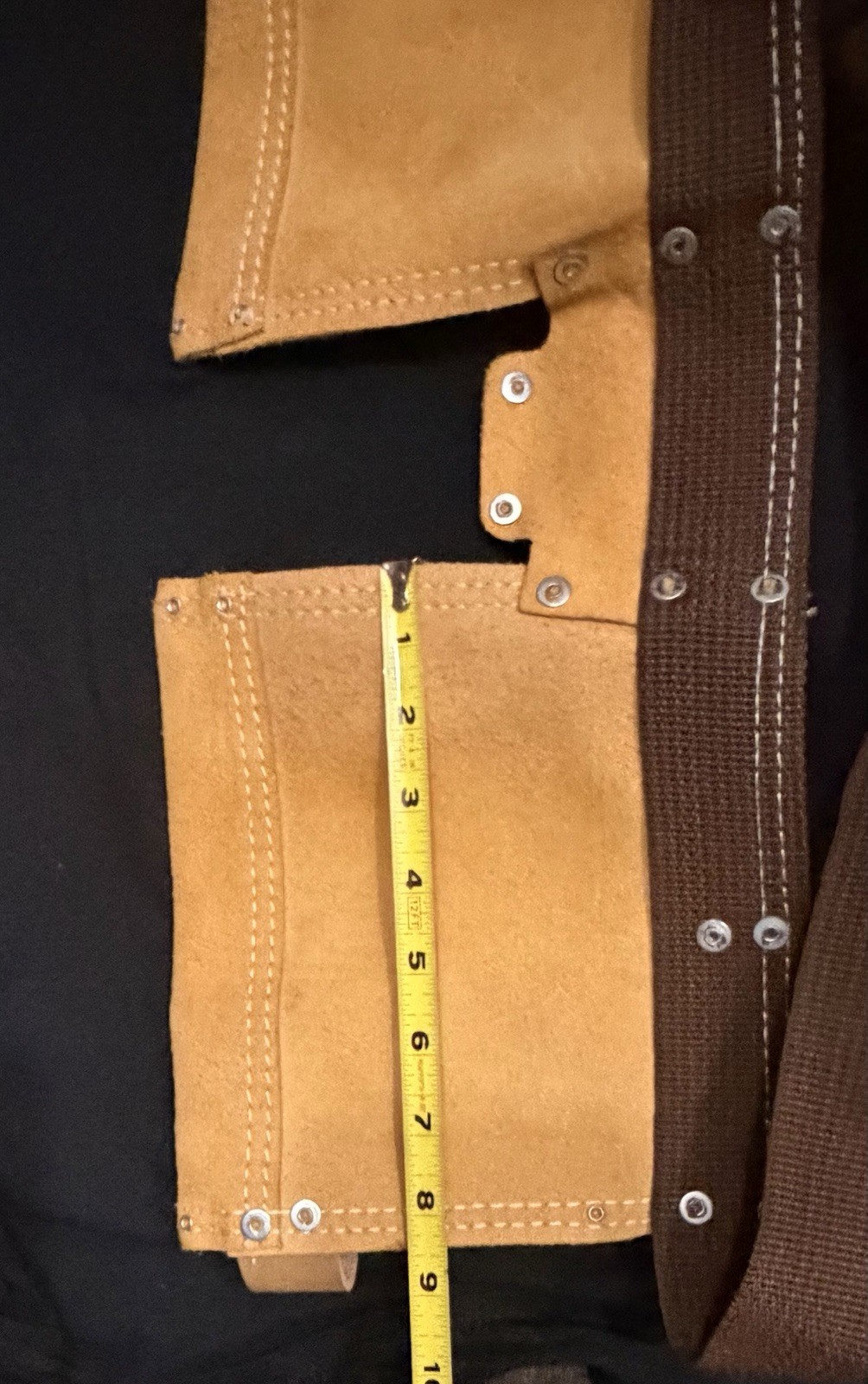 Preowned Unbranded EUC Leather Tool Pouch With Nylon Belt