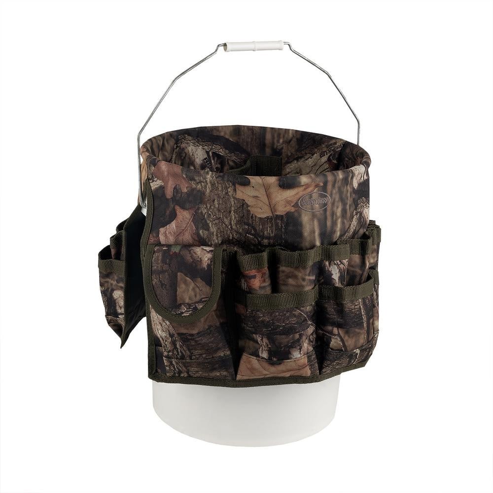Mossy Oak Camo Bucketeer – 5 Gal. Bucket Tool Storage Organizer 600 Denier Poly