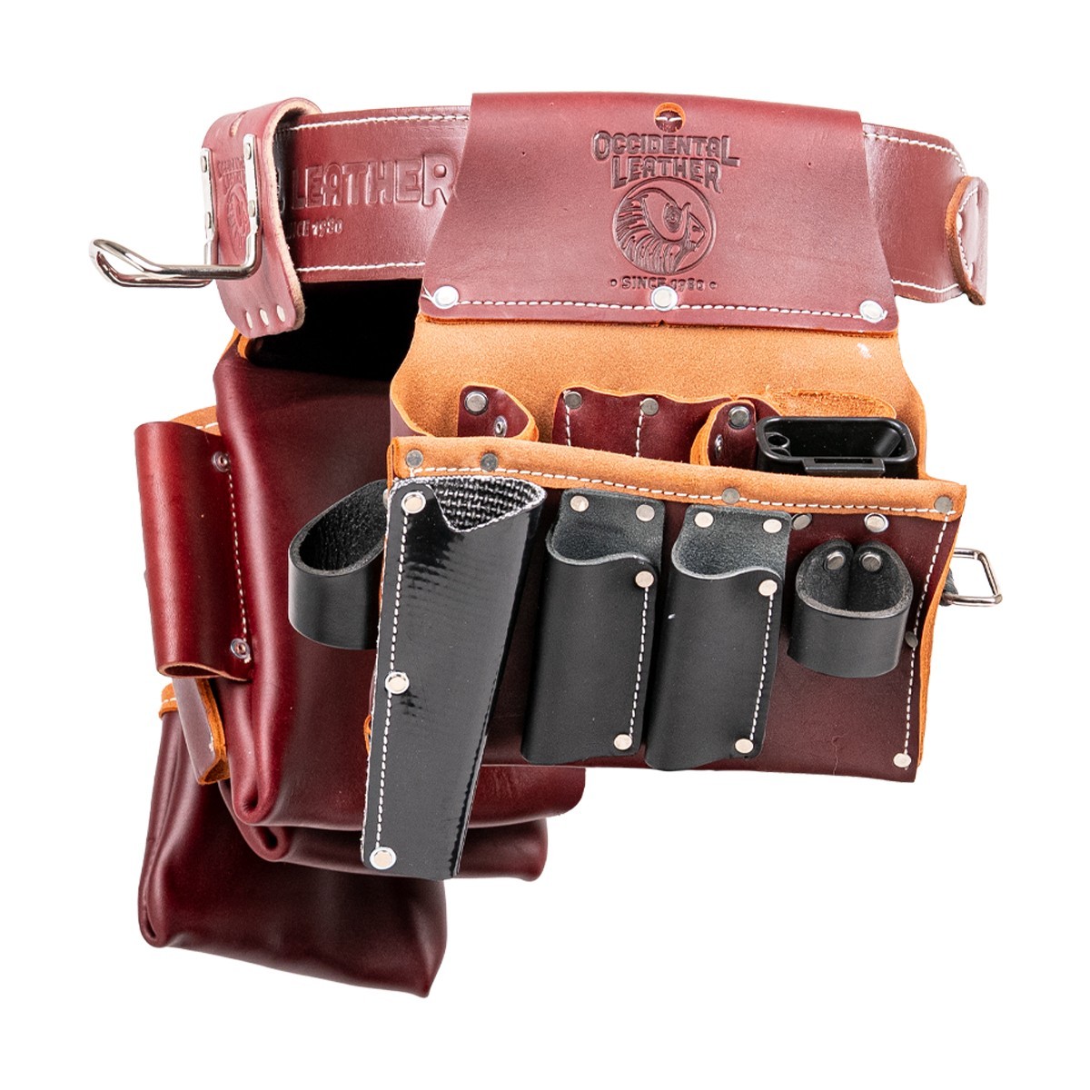 Occidental Leather Right Hand Commercial Drywall Tool Belt Setup, Brown, Large