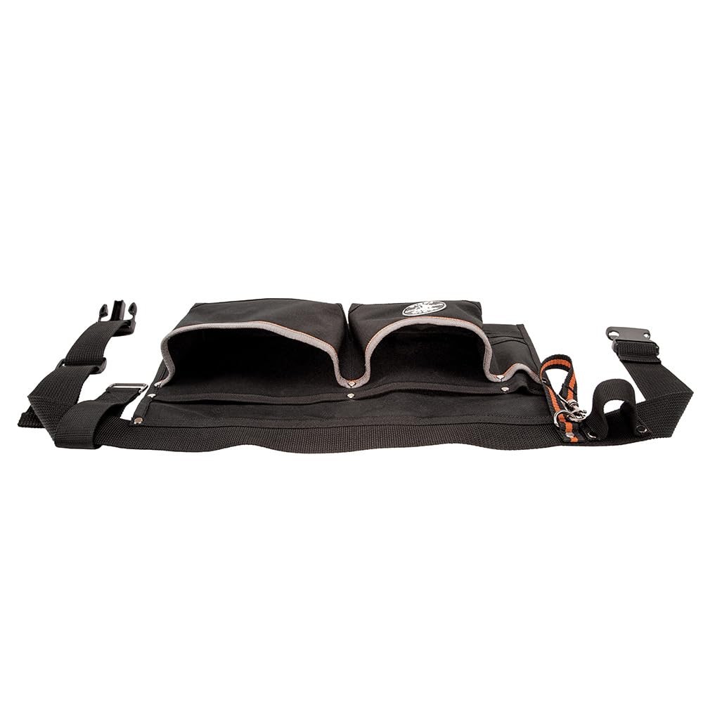 Klein Tools 5244 Tool Apron, Tape Thong and Four Reinforced 4-Pocket, Black
