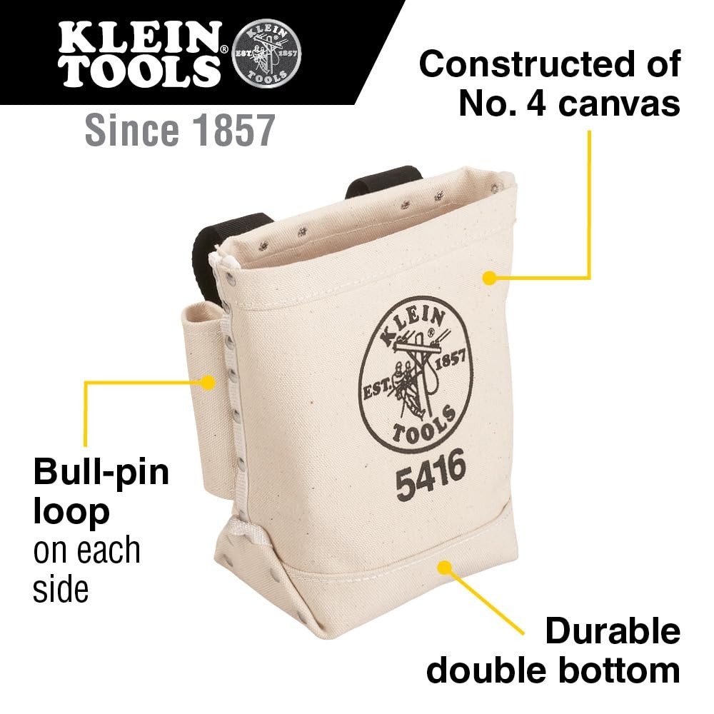 Klein Tools 5416 Tool Pouch, Small Bag for Bolt One Size, Factory