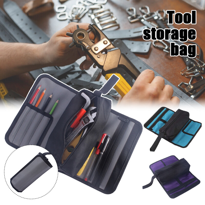 Portable Tool Roll Bag Durable Tool Bag Organiser Multi-Purpose Zipper Pouch