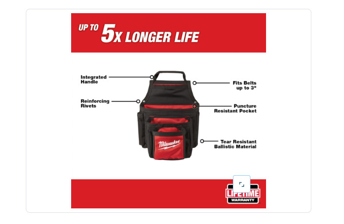 MILWAUKEE 48-22-8122 3 Tier Material Pouch