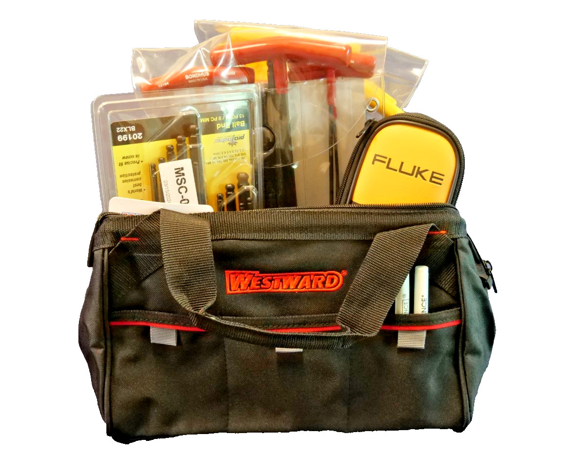 Westward 13″ Tool Bag – 3 Outside Pockets, Polyester, Black (53JW42)
