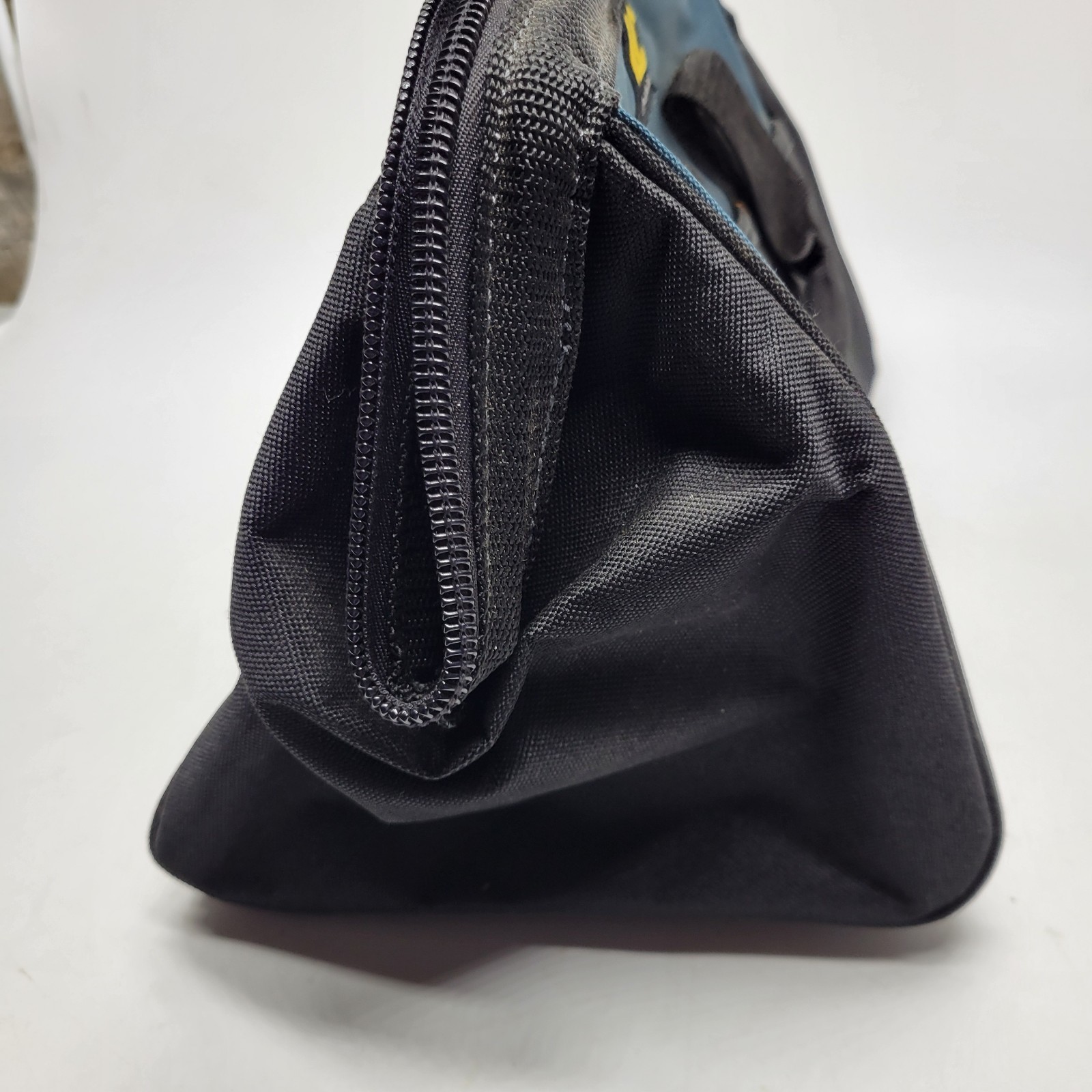 Custom Leather Craft Work Bag CLC Canvas Zip 12x8x8 Black Blue Tool Tote