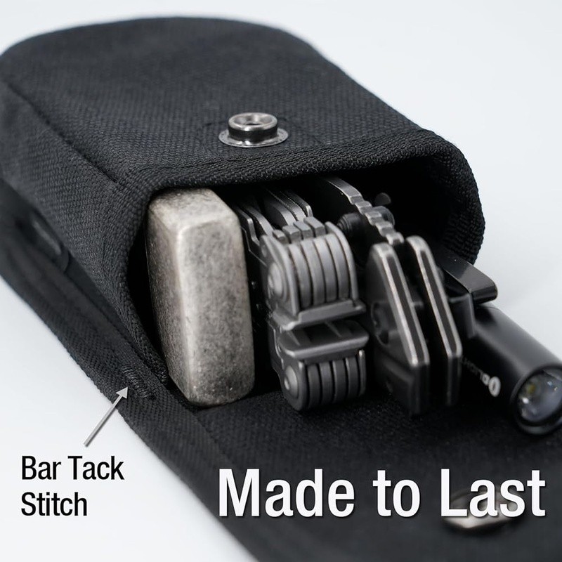 Small EDC Belt Pouch Waxed Canvas Utility Holster Tools Knives Camping New