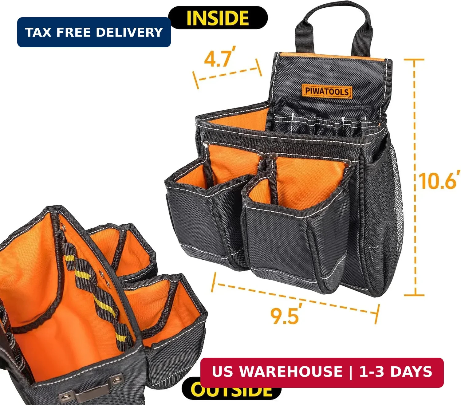 7-Piece Heavy-Duty Tool Rig with Padded Suspenders | Built for framers & contrac