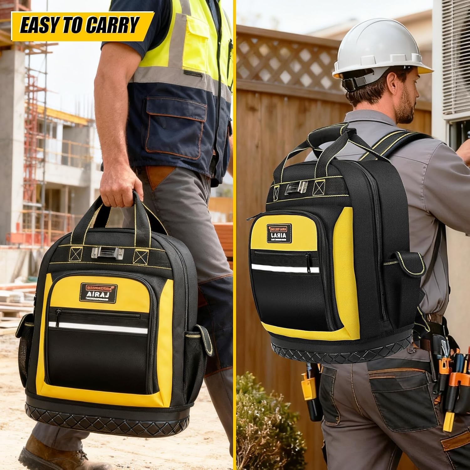 Durable 17″ Tool Backpack with Molded Base – Ultimate Electrician’s Companion