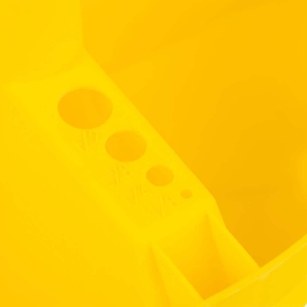 10.25 in. Bucket Stacker Small Parts Organizer Bucket Organization Yellow