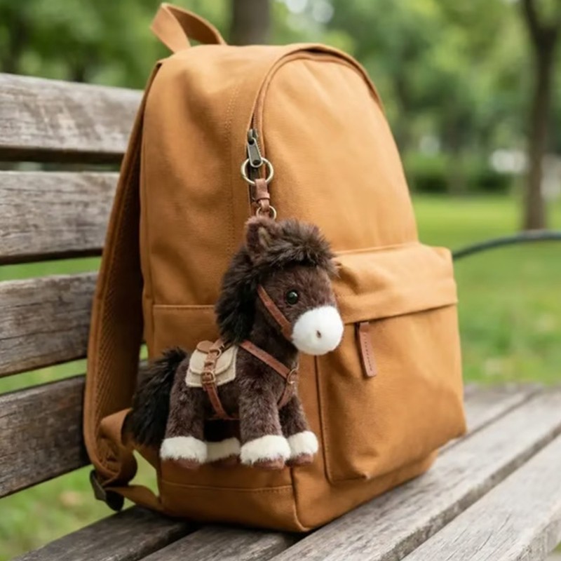 Elegant Furry Small Horse Key Supervisor With Treated Metal For Everyday Use