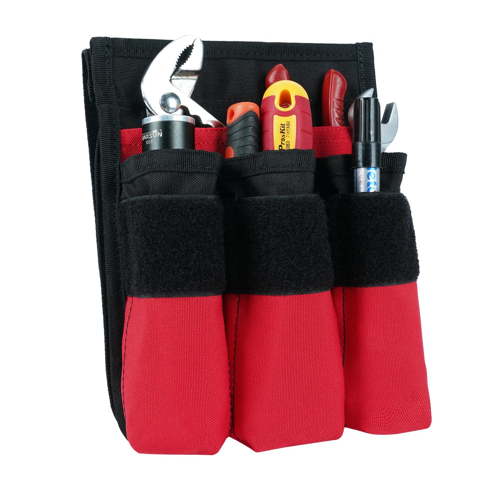7-Pocket Firefighter Tool Pouch with Carry Handle and Flap, Fits in Bunker Ge…