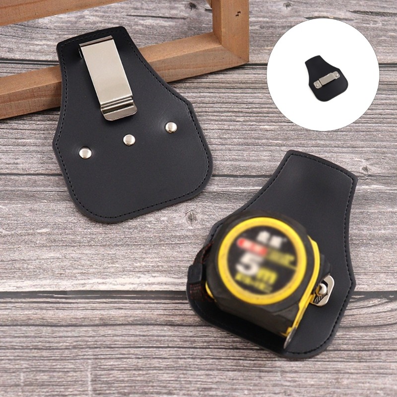 Universal Leather Tape Measure Holder Sheath Pouch Fits 5m 7.5m 10m Belt Clip