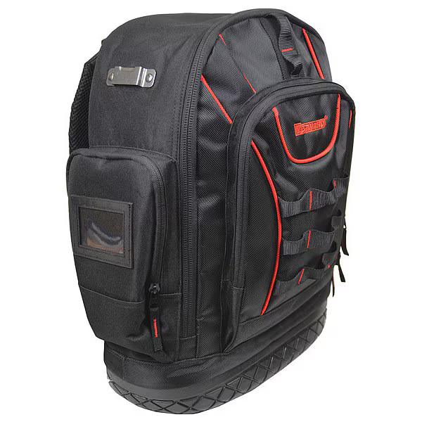 Westward Tool Backpack, Black, Polyester, 22 Pockets 32PJ49 Westward 32PJ49