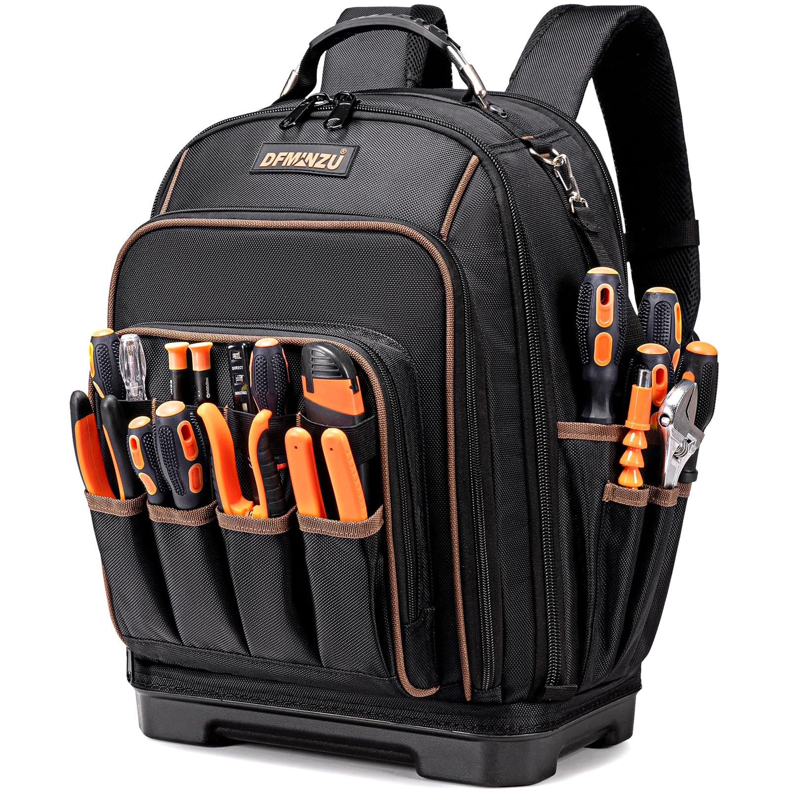 Tool Backpack Heavy Duty, Tool Bag Backpack with Laptop Compartment & Molded Bas