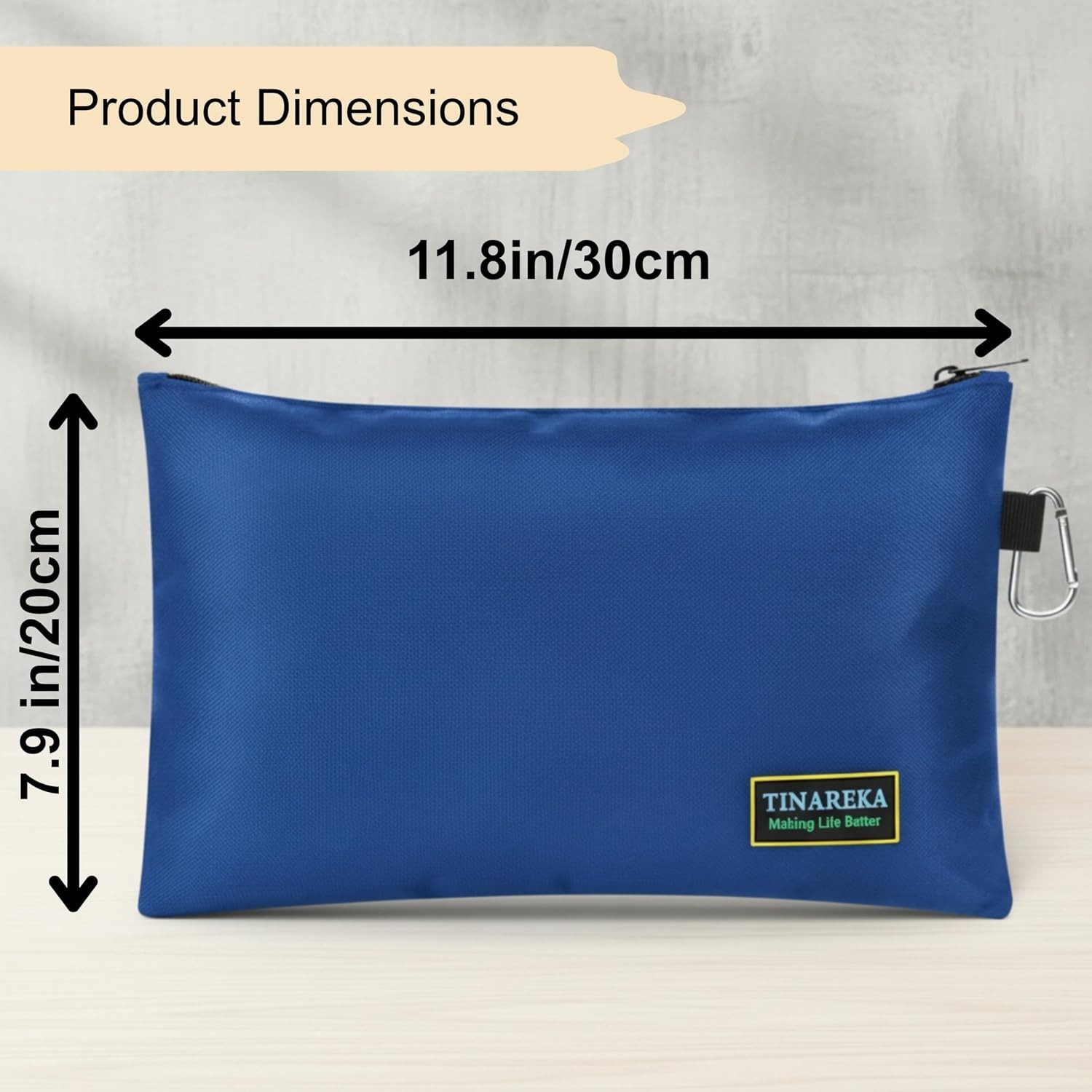 Compact 7.9×11.8 Heavy-Duty Tool Organizer Pouch with Zipper for Electricians