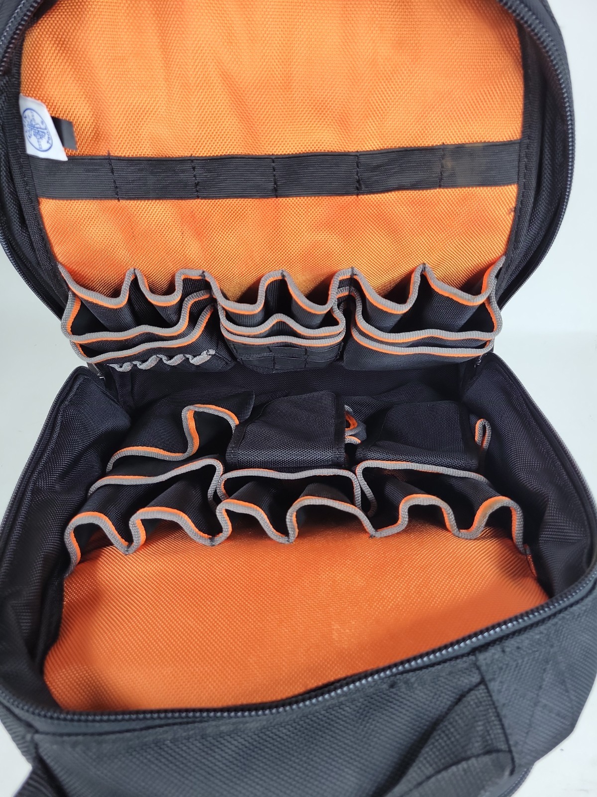 KLEIN Tools Tradesman Pro Tool Bag Backpack Multi-Pocket Black & Orange 55647