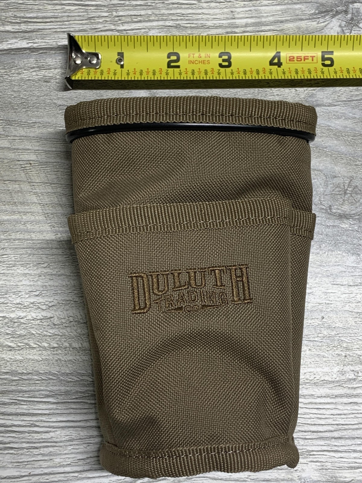 Duluth Trading Co Tool Pouch Utility Belt Holster Khaki Canvas Nylon Organizer