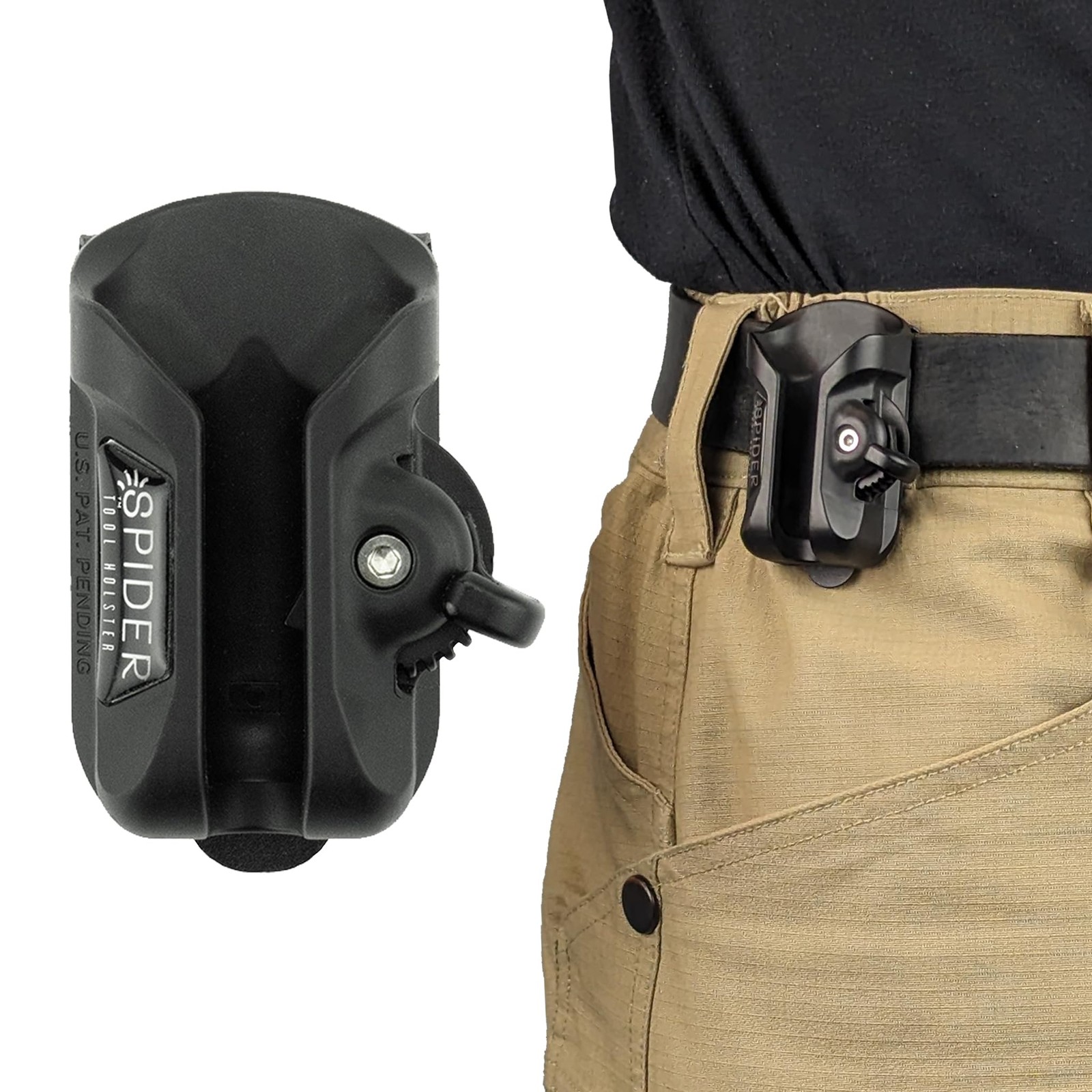 Spider Tool Holster – Self Locking, Quick Draw, Universal Tool Holder – Clips…