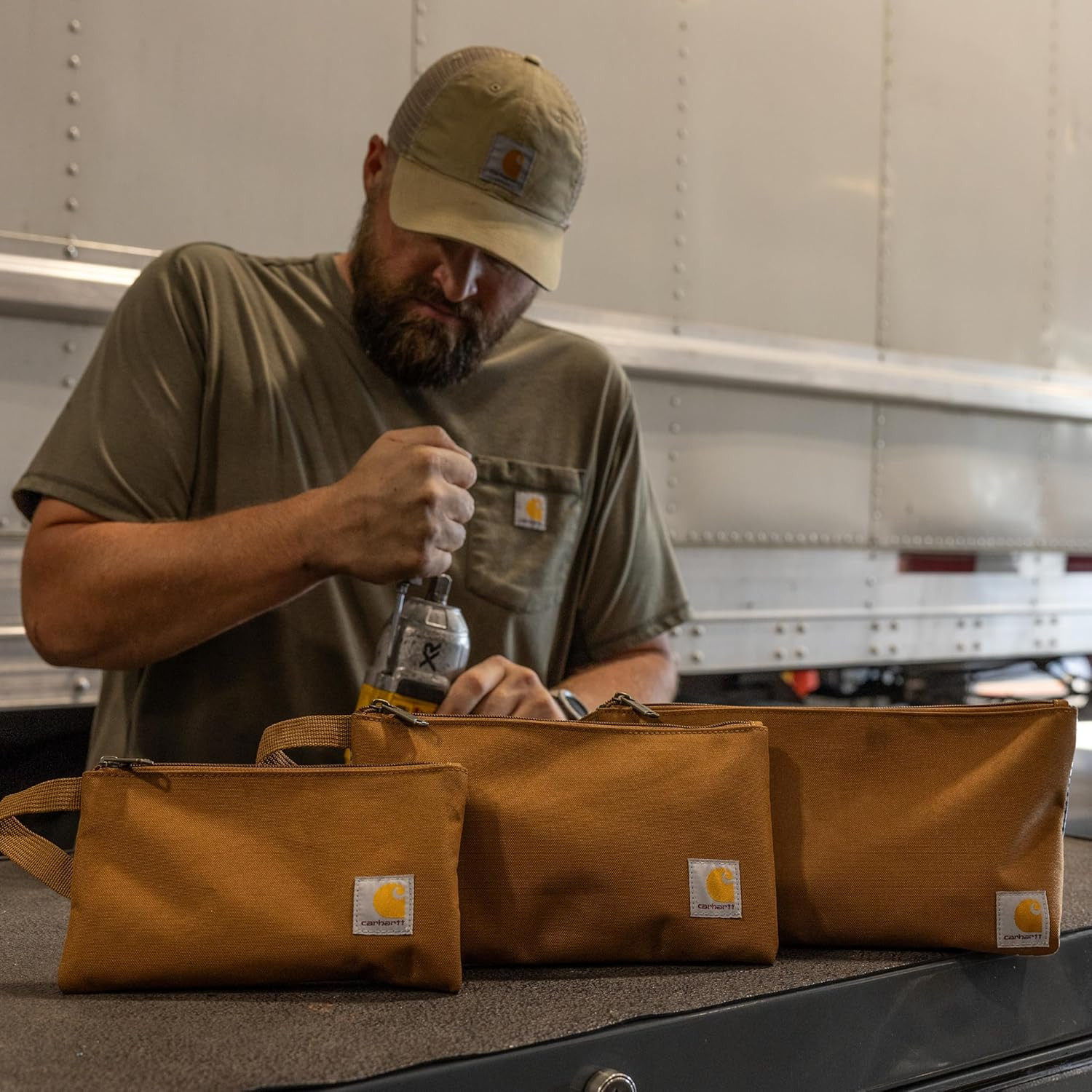 Carhartt Utility Zipper Pouch Set, Durable Water Repellent Organizers Sold in Se