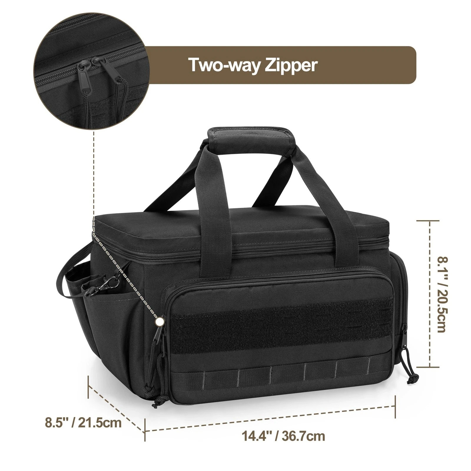 14-Inch Tool Bag with Anti-friction Bottom, Hand 14-Inch, Black