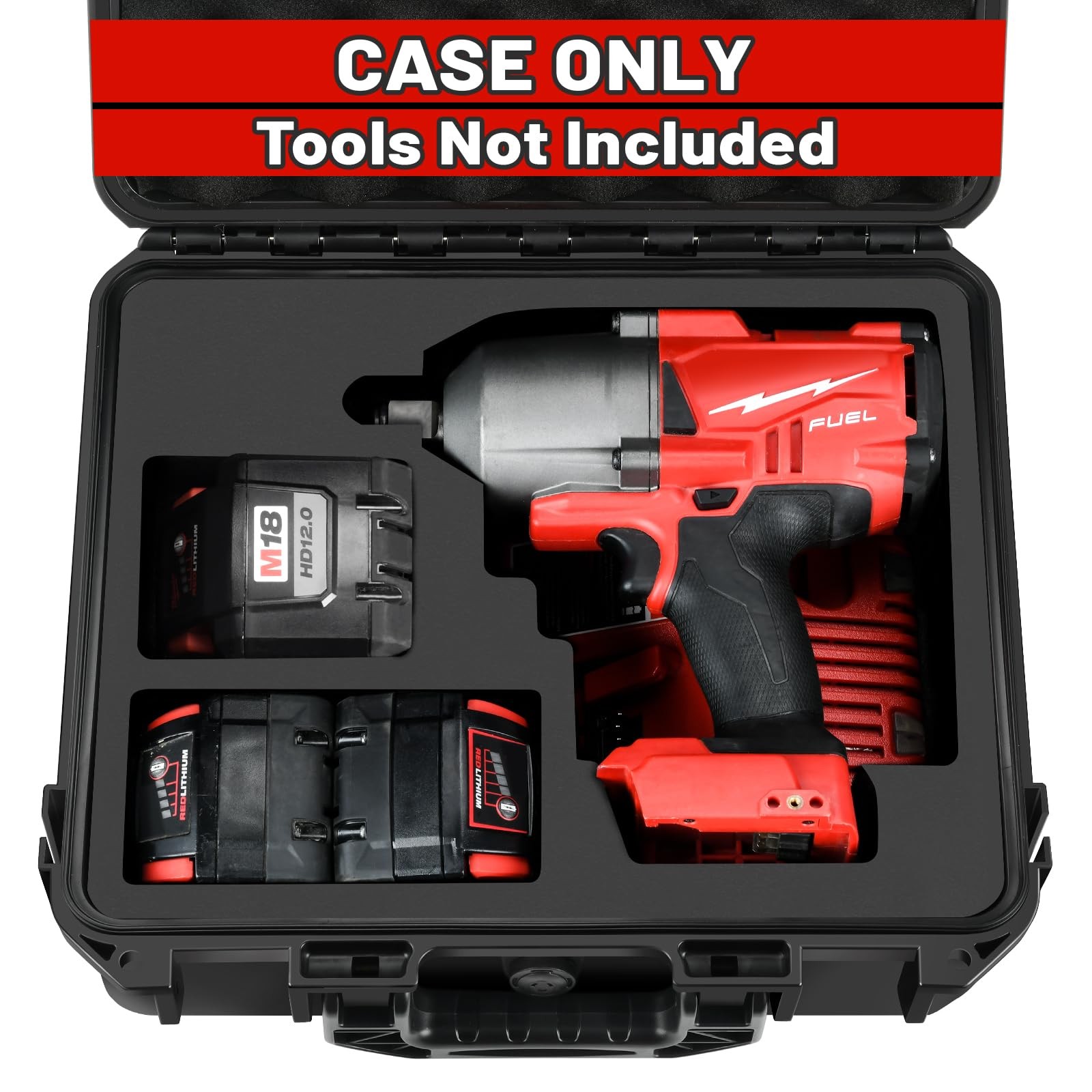 Case for Milwaukee M18 Impact and Torque Wrench – Waterproof Large Capacity