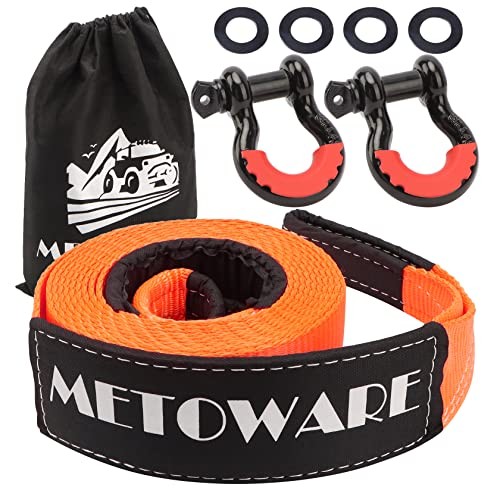 Heavy Duty Tow Strap Recovery Kit – 3″ x 3″x20ft | Recovery Kit 3″x20ft Orange